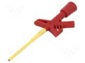 Clip-on probe; pincers type; 3A; red; Grip capac: max.3mm; 2mm HIRSCHMANN T&M KLEPS1600RT