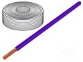 Wire; LifY; 1x0.5mm2; stranded; Cu; PVC; violet; 300V,500V; -15÷80°C HELUKABEL LIFY-0.50MM2-VI