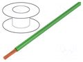 Wire; H05V-K,LgY; stranded; Cu; 2.5mm2; PVC; green; 300V,500V; 50m BQ CABLE LGY2.5-GR