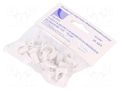 Holder; white; on round cable; 25pcs; with a nail; 12mm PAWBOL PW-H.7009A-25