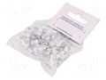Holder; white; for flat cable,OMYp 2x0,5; 100pcs; with a nail PAWBOL PW-H.7015A-100