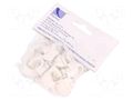 Holder; white; on round cable; 25pcs; with a nail; 14mm PAWBOL PW-H.7017A-25