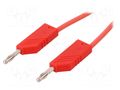 Test lead; 60VDC; 30VAC; 16A; with 4mm axial socket; Len: 0.5m; red HIRSCHMANN T&M MLNSIL50/1RT