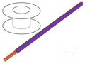 Wire; H05V-K,LgY; stranded; Cu; 0.35mm2; PVC; grey-violet; 200m BQ CABLE LGY0.35-GY/VI