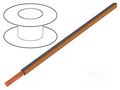 Wire; H05V-K,LgY; stranded; Cu; 0.5mm2; PVC; grey-orange; 300V,500V BQ CABLE LGY0.50-GY/OR