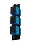 FIBER SUB PANEL, SC COUPLER, 6POS FSP-SCD6-BLU-SMCR