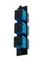 FIBER SUB PANEL, SC COUPLER, 6POS FSP-SCD6-BLU-SMCR
