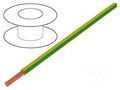 Wire; TLY; stranded; Cu; 0.35mm2; PVC; green-yellow; 150V; 500m TECHNOKABEL TLY-0.35-YG