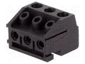 Connector: pluggable terminal block; terminal block; female; 16A KARSON TB-5.0-PP-3P-BK