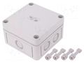Enclosure: multipurpose; X: 94mm; Y: 94mm; Z: 57mm; TK PC; grey; IP66 SPELSBERG TK-PC-99-6-M