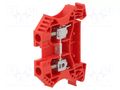 Splice terminal: rail; 41A; screw terminal; red; wemid; 6mm2; TS35 WEIDMÜLLER WDU6RT