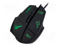 Optical mouse; black,green; USB; wired; No.of butt: 7 LOGILINK ID0157