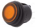 ROCKER; DPST; Pos: 2; ON-OFF; 20A/12VDC; yellow; IP65; neon lamp SCI R13-244B8-02-BBY