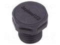 Pressure compensation device; IP68; -40÷125°C; Thread: M12 AMPHENOL VENT-PS1NBK-O8001