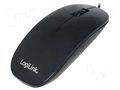 Mouse; black; USB; optical,wired; No.of butt: 3 LOGILINK ID0063