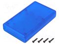 Enclosure: with panel; with flap on baterries; 1593; X: 66mm; ABS HAMMOND HM-1593TTBU