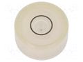 Spirit level; H: 9mm; Ømount.hole: 18mm; plastic; Body: white ELESA+GANTER GN2281-KT-18K40-1