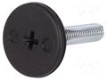 Foot; rigid,with screwdriver slot,with lever; Base dia: 30mm; M8 ELESA+GANTER LX.30SW17-M8X33S