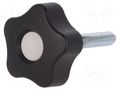 Knob; Ø: 32mm; Ext.thread: M8; 40mm; H: 23mm; technopolymer PP ELESA+GANTER VCT.32P-M8X40-C3