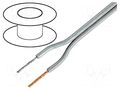 Wire: loudspeaker cable; 2x0.75mm2; stranded; OFC; grey; PVC; 49VAC TASKER TAS-C100-0.75