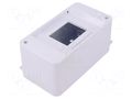 Enclosure: for modular components; IP30; white; No.of mod: 3; ABS PAWBOL PW-C.2015
