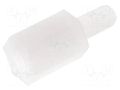 Screwed spacer sleeve; hexagonal; polyamide; M3; M3; 7mm FIX&FASTEN TP-7