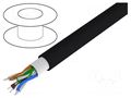 Wire; Alpha Essential Flexing Ethernet,U/UTP; 4x2x22AWG; 5e ALPHA WIRE 74009-BK002