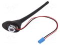 Antenna; car top; 0.175m; AM,FM; Opel; with amplifier; 0.3m; 12VDC 4CARMEDIA ANT.03