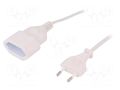 Extension lead; Sockets: 1; white; 2m LOGILINK CP126