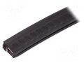 Hole and edge shield; EPDM; L: 20m; black; H: 15.5mm; W: 8.5mm ELESA+GANTER GN2180EPDM15.5A-20