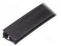 Hole and edge shield; EPDM; L: 20m; black; H: 20.5mm; W: 11mm ELESA+GANTER GN2180EPDM20.5A-20