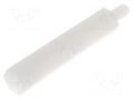 Screwed spacer sleeve; hexagonal; polyamide; M3; M3; 28.5mm FIX&FASTEN TP-28.5