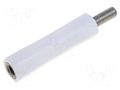 Insulating sleeve; Int.thread: M3; L: 20mm; UL94V-2; polyamide DREMEC TFM-M3X20/DR2183