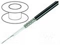 Wire: coaxial; RG58CU; stranded; OFC; PVC; black; 100m; Øcable: 5mm TASKER TAS-RG58CU