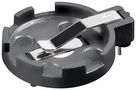 Button Cell Holder for CR2012 to CR2032, 1 pc. bulk, black - max. 20 mm, black, Print assembly, horizontal (2-pin) 56617