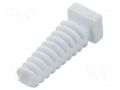 Strain relief; Øhole: 3mm; elastomer; white; L: 23mm FIX&FASTEN FIX-3.0X23-WH