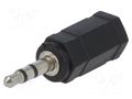 Adapter; Jack 2.5mm socket,Jack 3.5mm 3pin plug; black LOGILINK CA1102