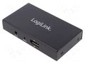 Splitter; DisplayPort 1.2,HDMI 1.4; 3D,4K,HDCP,LPCM,UHD 2160p LOGILINK CV0093