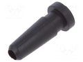 Strain relief; Ømount.hole: 4mm; Øhole: 2.3mm; black FIX&FASTEN LGT-2