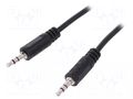 Cable; Jack 3.5mm 3pin plug,both sides; 1m; black LOGILINK CA1049