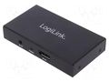 Splitter; DisplayPort 1.2,HDCP 2.0; black LOGILINK CV0090