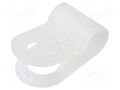 Fixing clamp; Cable P-clips; ØBundle : 3mm; polyamide; natural FIX&FASTEN FIX-CC-1S