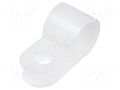 Fixing clamp; Cable P-clips; ØBundle : 7.6mm; polyamide; natural FIX&FASTEN FIX-CC-4