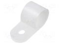 Fixing clamp; Cable P-clips; ØBundle : 11.5mm; polyamide; natural FIX&FASTEN FIX-CC-6