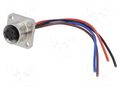 Connector: M12; socket; female; PIN: 4; straight; D code-Ethernet DEGSON ELECTRONICS SM12-S90C-D4F2A010