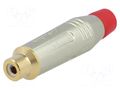 Connector: RCA; plug; female; straight; soldering; grey; for cable AMPHENOL ACJR-SRD