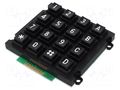 Keypad: plastic; No.of butt: 16; none; plastic; 200mΩ; 1.5N; 20mA ACCORD AK-1607-N-BBW-WP