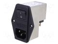 Connector: AC supply; socket; male; 2A; 250VAC; 250V; FKH; IEC 60320 SCHURTER 4304.4002