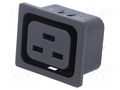 Connector: AC supply; socket; female; 16A; 250VAC; C19 (J) SCHURTER 4797.0015