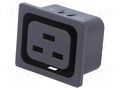Connector: AC supply; socket; female; 16A; 250VAC; C19 (J) SCHURTER 4797.0015